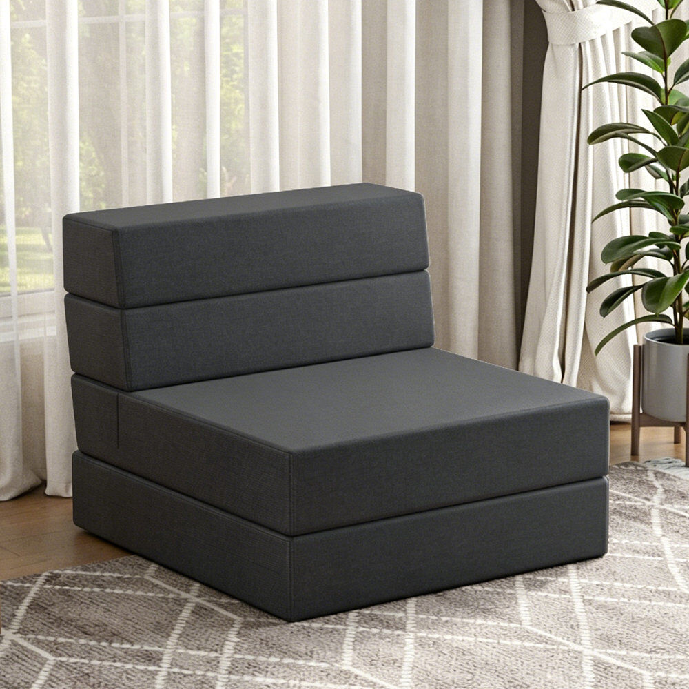17 Stories Rilie Sofa Bed Black 90 * 190 cm
