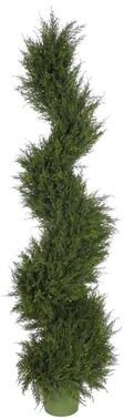 House of Silk Flowes Faux Juniper Spiral Topiary