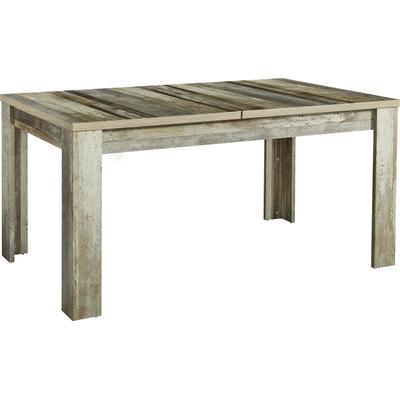 Esstisch INNOSTYLE "BONANZA", braun (driftwood nachbildung, driftwood nachbildung, driftwood nachbildung), B:160cm H:76cm T:90cm, Holzwerkstoff, Tische, Esstisch, Synchronauszug, 2 Erweiterungsplatten a 40 cm innenliegend gelagert