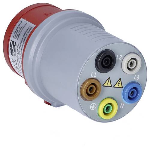AS Schwabe Messadapter 4 mm Sicherheits-Buchse - CEE-Stecker 16 A 5polig