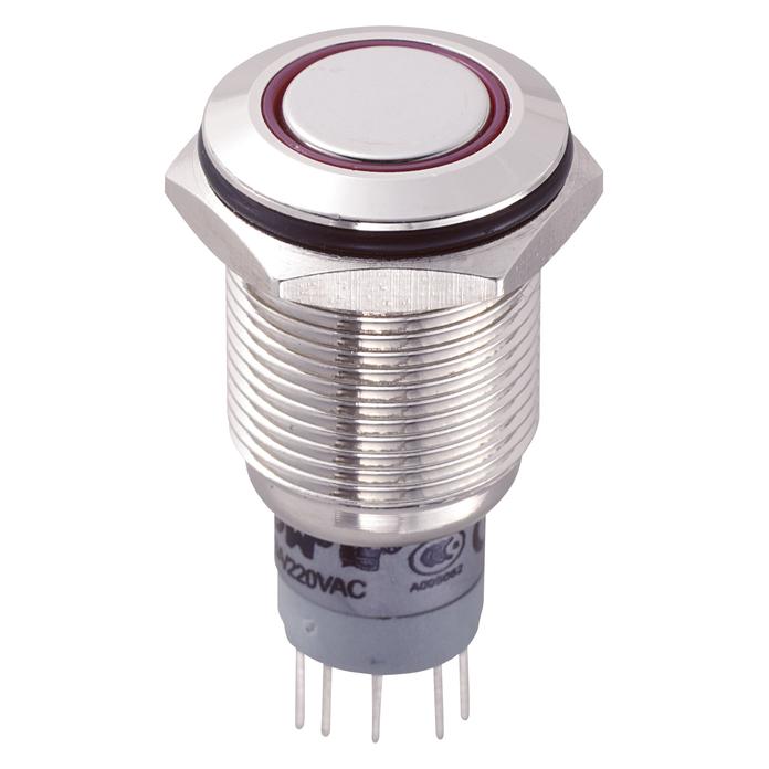 Tru Components 701859 LAS2GQF-22ZE/R/12V/N/P Vandalismusgeschützter Druckschalte (701859)