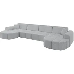 WOHNLANDSCHAFT LIVO-U2 - 400x173x79,5 cm Grau