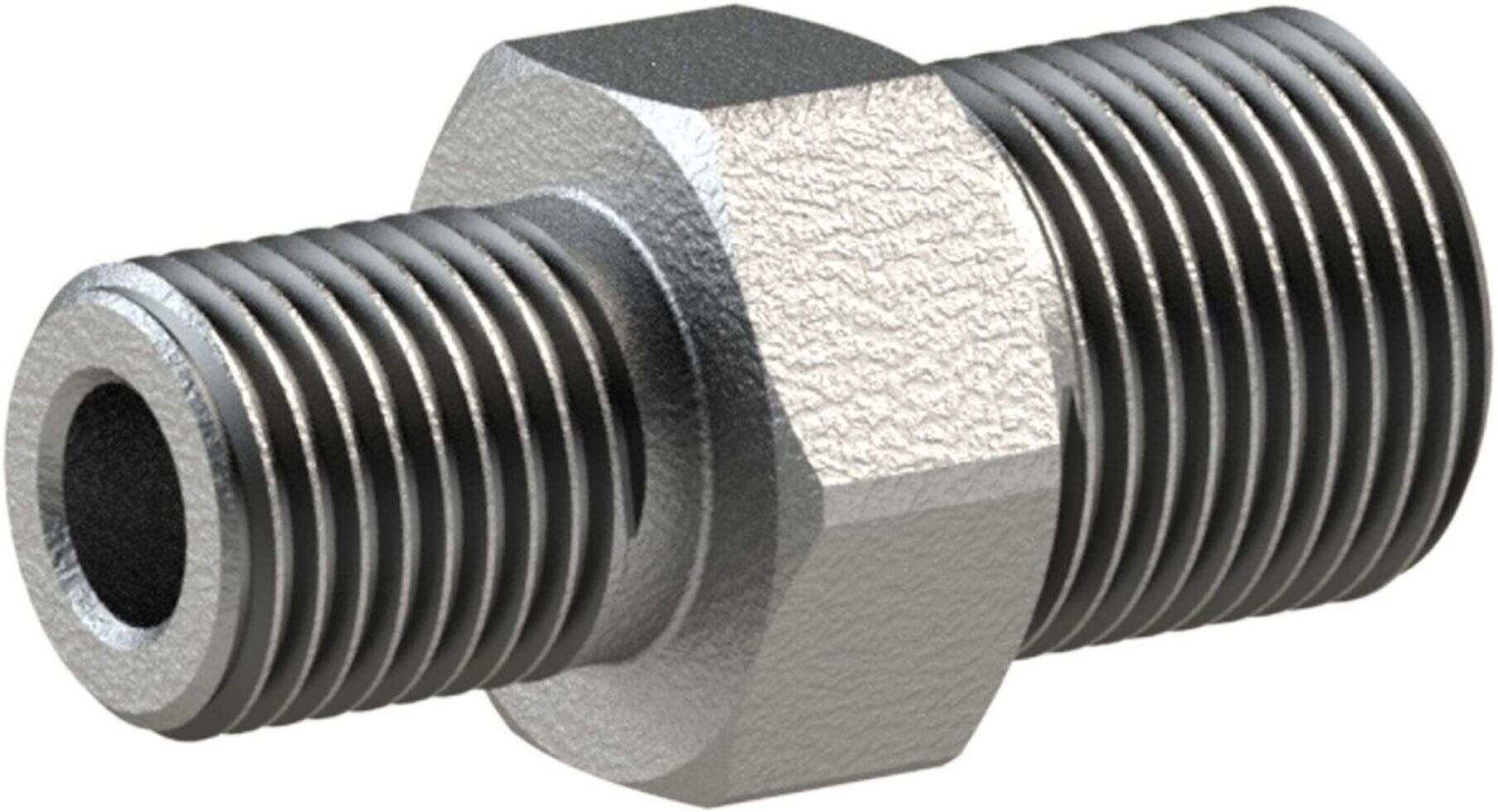Riegler Doppelgewindenippel 245 AG/AG, R 3, R 2 1/2, schwarzer Temperguss (TFD 245-30212)