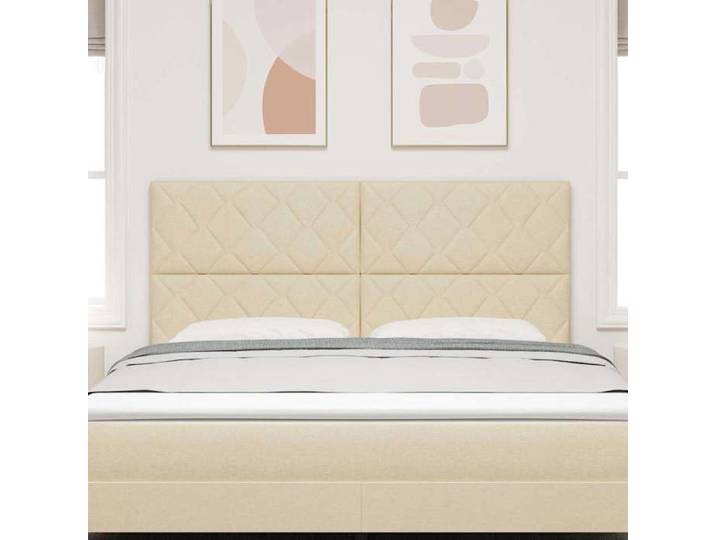 LED - Crème - Tête de lit LED - Contemporain - Crème 180 cm - tissu - Panneau de lit{6059}