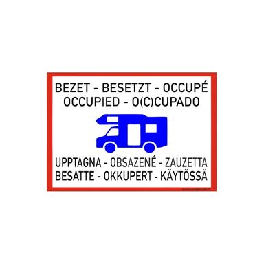 CombiCraft Schild 'Wohnwagen besetzt' 21x30 cm