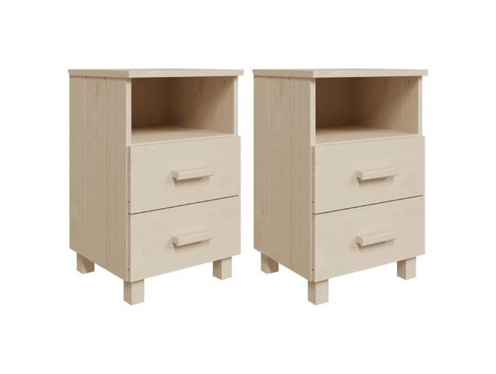 CLOUD Tables de chevet HAMAR 2 pcs marron miel - 40x35x62cm Bois massif CHYNEW8170025