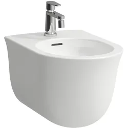 LAUFEN The New Classic Wandbidet, 1 Hahnloch, mit Überlauf, verdeckte Befestigung, H8308510003021, Farbe: Weiß