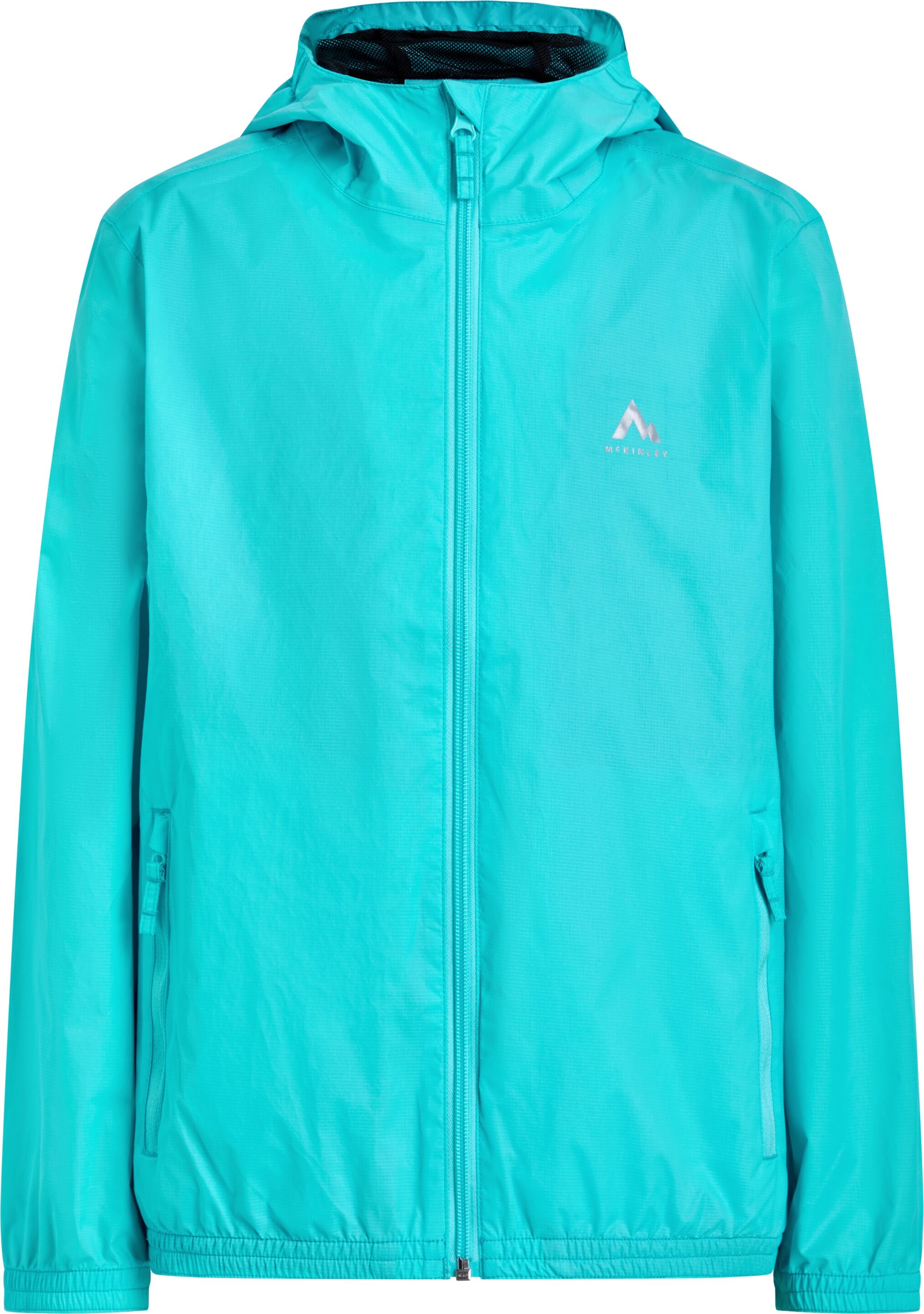 Regenjacke MCKINLEY "KI.-REGENJACKE KEREOL III J", Jungen, Gr. 104, blau (turquoise), Obermaterial: 100% Polyamid, Jacken Regenjacke, sportlicher Stil, aus Polyamid, mit AQUAMAX-Technologie, wasserdicht