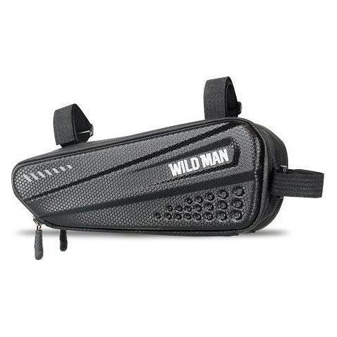 Wildman Bicycle accessory traveling bag under the bike frame with zipper 1,2L ES4 black (1.20 l, Rahmentasche) (59962607)