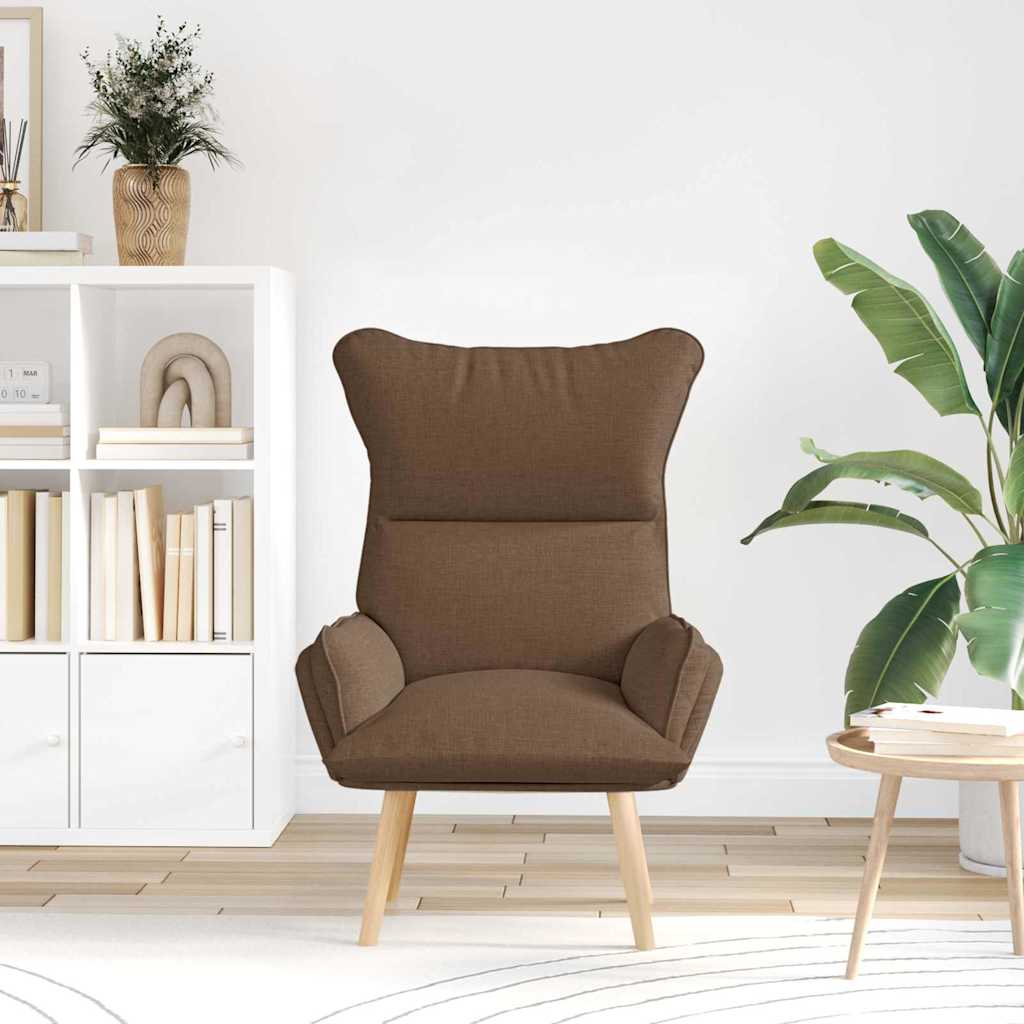 vidaXL fauteuil Marron 69 x 74 x 93 cm Fabric and Plywood