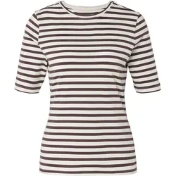 Tchibo - Basic Halbarmshirt - Damen - Gr. L - offwhite