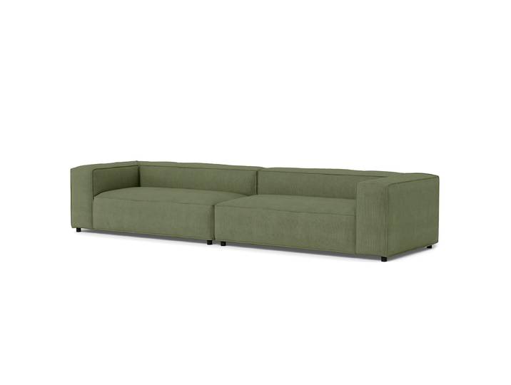 4-Sitzer Sofa Grün Cordstoff Snor 348 x 66 x 100cm Modern