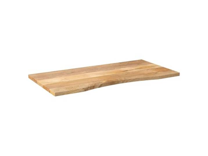 HGPOTUY Schreibtischplatte mit Aussparung 110x50x2,5cm Massivholz Mango Massives Mangoholz, rustikales Design, für Bürotische und Esstische, leicht zu reinigen, mit Aussparung