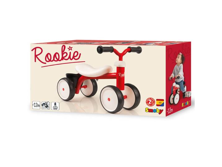 Smoby Rookie Red - Voiture porteur en métal