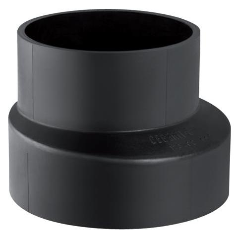 Geberit 75 x 63 mm Reduktion excentrisk sort PEH (Rohrreduktion) (365.571.16.1)