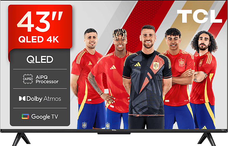 TV QLED 43" - TCL 43T69C, UHD 4K, Procesador AiPQ, Smart TV, DVB-T2, Negro