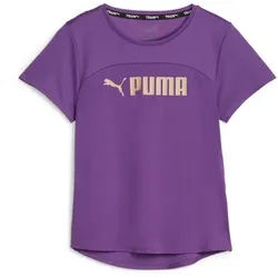PUMA Fit Logo Ultrabreathe Trainingsshirt Damen 28 - purple pop/puma gold S