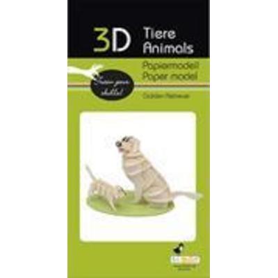3D Papiermodell. Golden Retriever