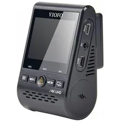 Viofo A129 Pro 2CH Duo (Beschleunigungssensor, Bluetooth, Eingebautes Display, Eingebautes Mikrofon, GPS-Empfänger, 4K), Dashcam, Schwarz