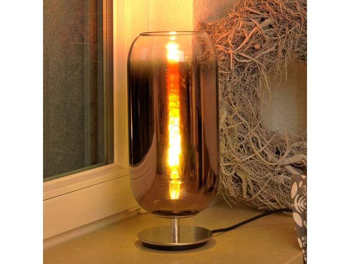 Gople Mini Lampe de Table Copper - Artemide - Salon / séjour - Design - Verre - Avec abat-jour