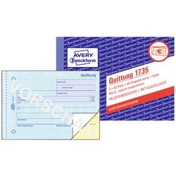Avery-Zweckform 1735 Quittung Formular DIN A6 quer Anzahl der Blätter: 40 Weiß 80 Blatt
