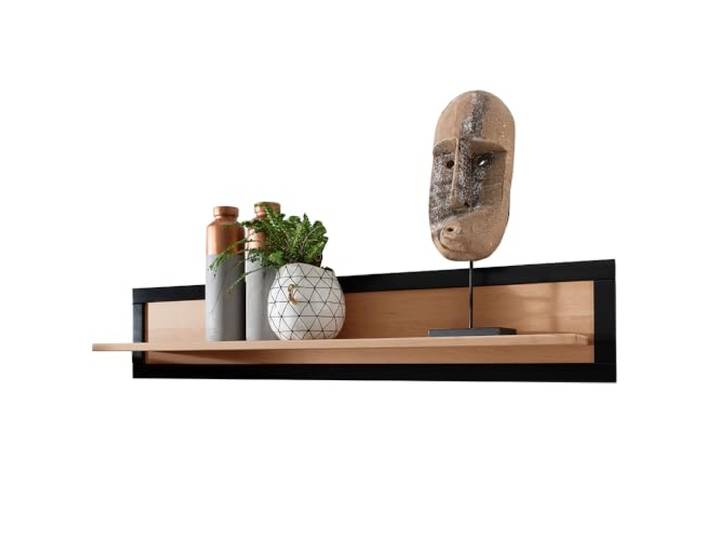 Lomadox Wandboard Wandregal 120 cm breit Hängeregal Regalbrett Schweberegal Dekoregal Wandablage Bücherregal Buche massiv geölt