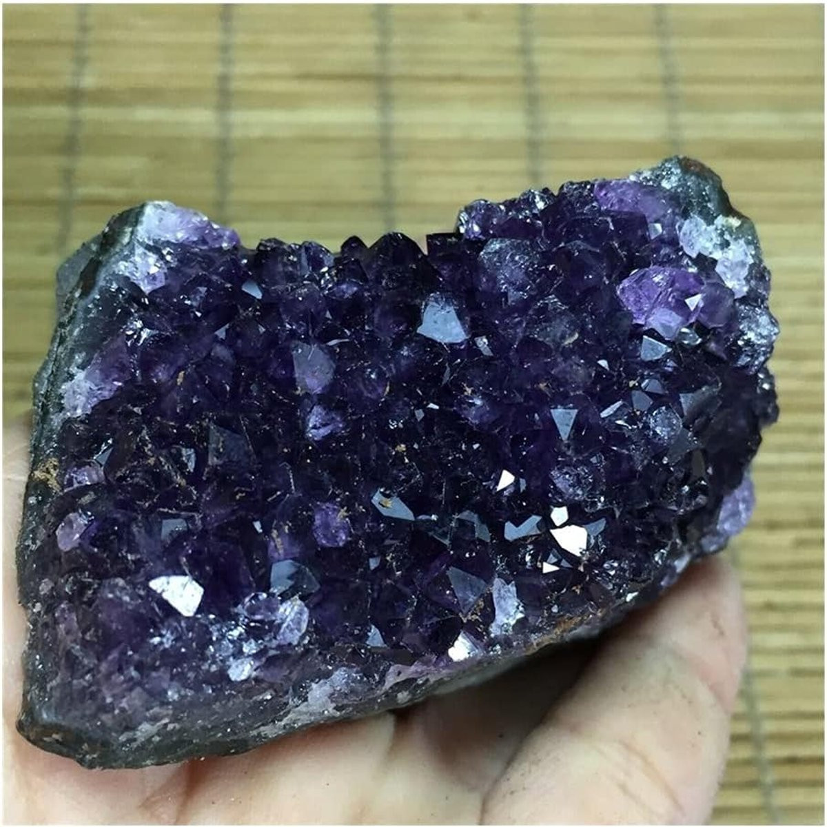 Amethist Geode Cluster Kristal Exemplaar Paars 400-500g