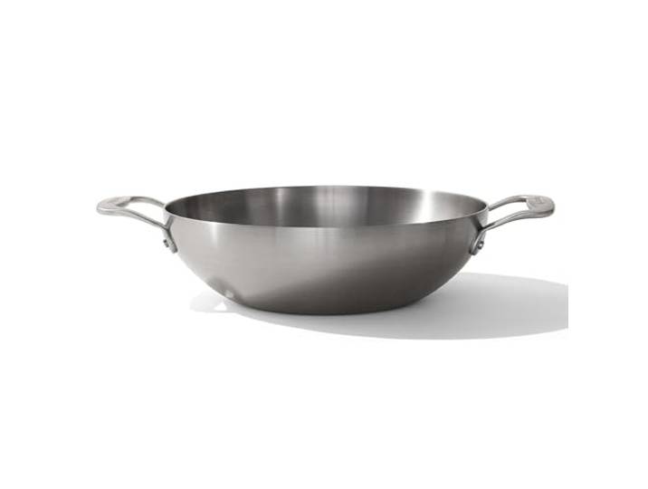 Made In Kochgeschirr – 25,4 cm große Kadai-Pfanne aus Edelstahl – 5-lagige Edelstahlbeschichtung – professionelles Kochgeschirr aus Italien – Induktionskompatibel