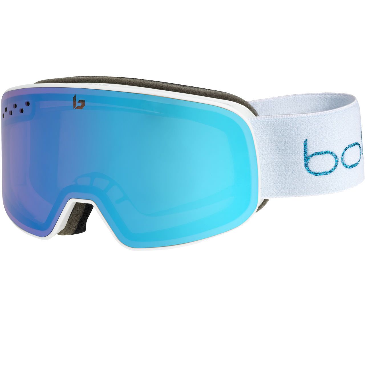 Bolle Nevada Small white metallic blue matte Azure