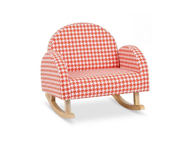 COSTWAY Kindersofa Schaukelsessel für Kinderzimmer, Kindersofa mit schlaffunktion, Kindersessel gepolstert