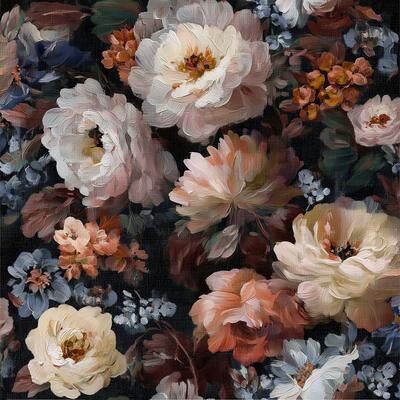 Veer Decor Floral Painting Peel & Stick Wallpaper