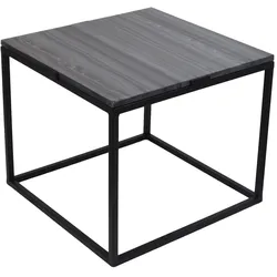 LOFT42 Marble S Beistelltisch Quadratisch Schwarz - Metall - Marmor - 36,5x43x43