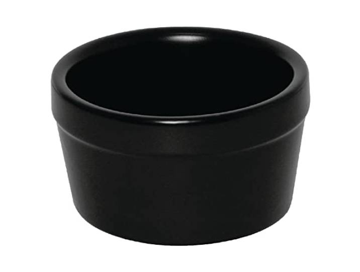 6X Olympia Mediterrane Ramekins Zwart 95mm Steengoed Schotels Bakvormen