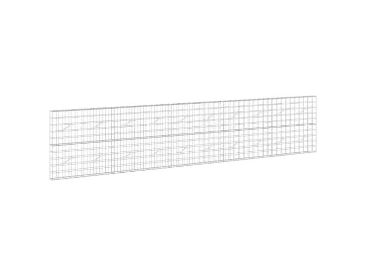 Gabion aus verzinktem Stahl, 500 x 100 x 100 cm, Draht, 5 mm Gabionenkorb, verzinkter Stahl, Haken- und Clip-System, Stauwand, Beet, Gartenteiler