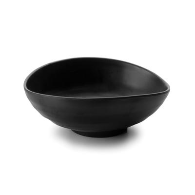 Schwarze ovale Schale aus Melamin - 24 x 20 cm - Lacor