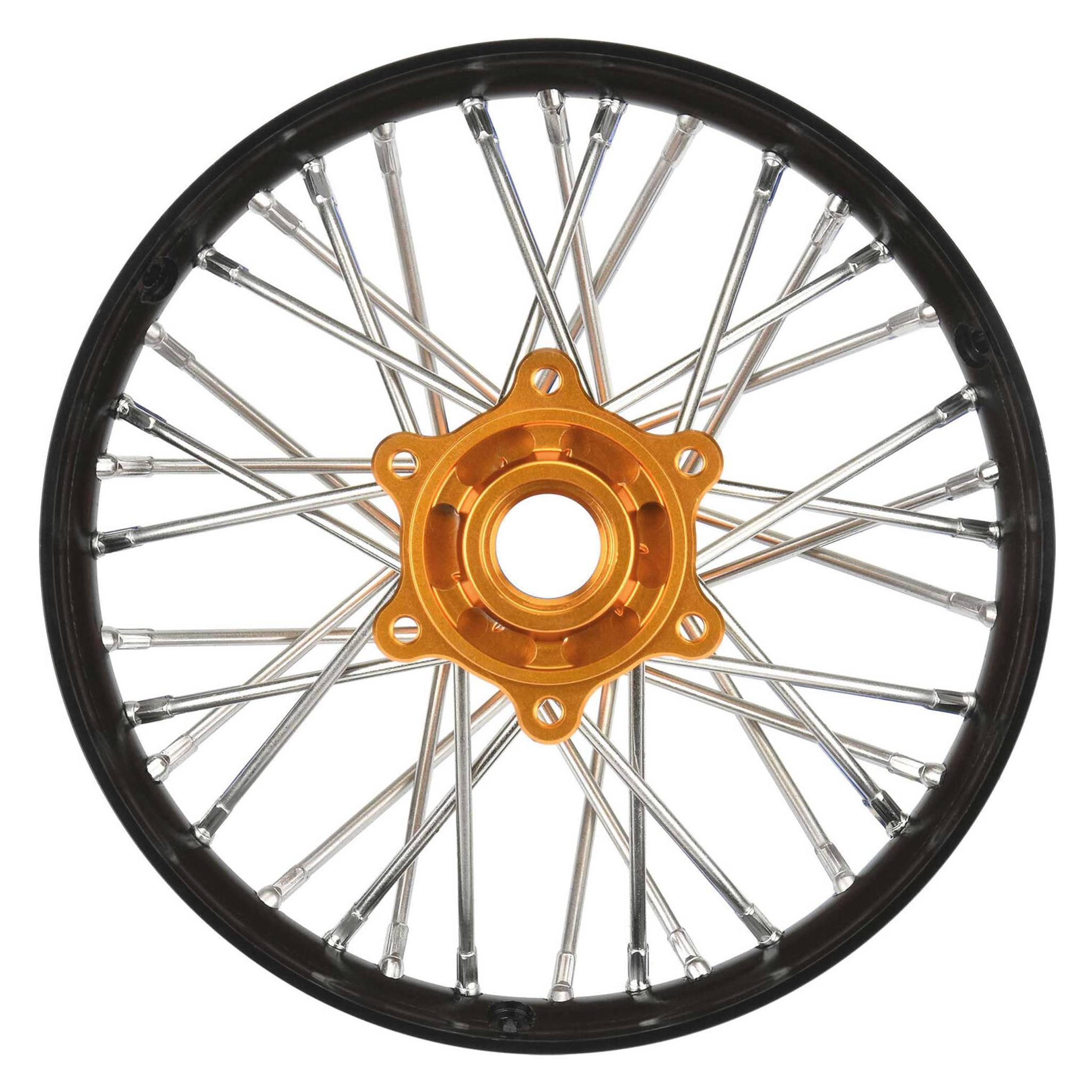 Proline 1/4 Pro-Spec Aluminum V2 Bead Rear Wheel, Assembled, Black/Gold: Promoto-MX (PRO283700T3)