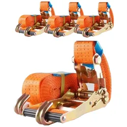 Baumarktplus 4x Profi Ratschen Spanngurt Spanngurte Zurrgurt 2-tlg 5m 4t 4to 4000kg TÜV/GS ORANGE