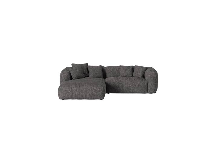 Modulares, 3-Sitzer Design Ecksofa „Martina“ Bouclé Anthrazit Micadoni