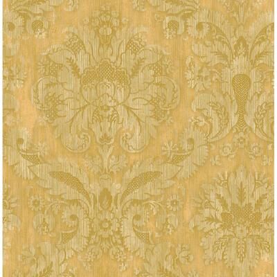 Seabrook Designs Paula Damask Unpasted Wallpaper