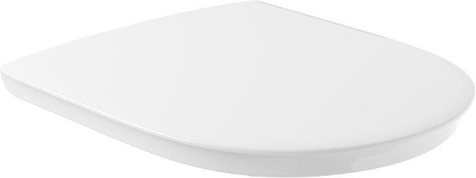 Villeroy und Boch ViCare WC-Sitz 9M7261T1 durchgehende Scharnierwelle, Scharniere Edelstahl, weiß AntiBac