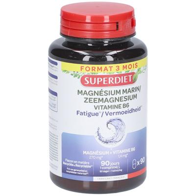 Superdiet Magnesium Zee Oorsprong + Vit B6 Capsules 90st 90 St Tabletten