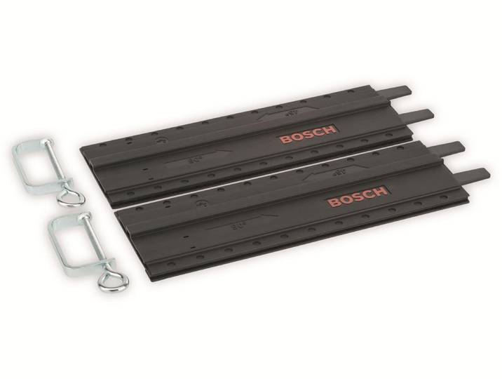 Rail de guidage pour scies circulaires - BOSCH - PKS 55 A / 66 A/AF - 2 rails de 700 mm - Plastique gris