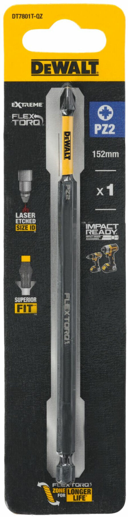 DEWALT Torsion Bit schlagf. PZ2 152mm (DT7801T-QZ)