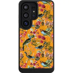 Nivocase Hülle für Samsung Galaxy S26 Ultra Handyhülle NIVOcore Case Schwarz Blumen Dschungel Vogel (Samsung Galaxy S26 Ultra), Smartphone Hülle, Schwarz