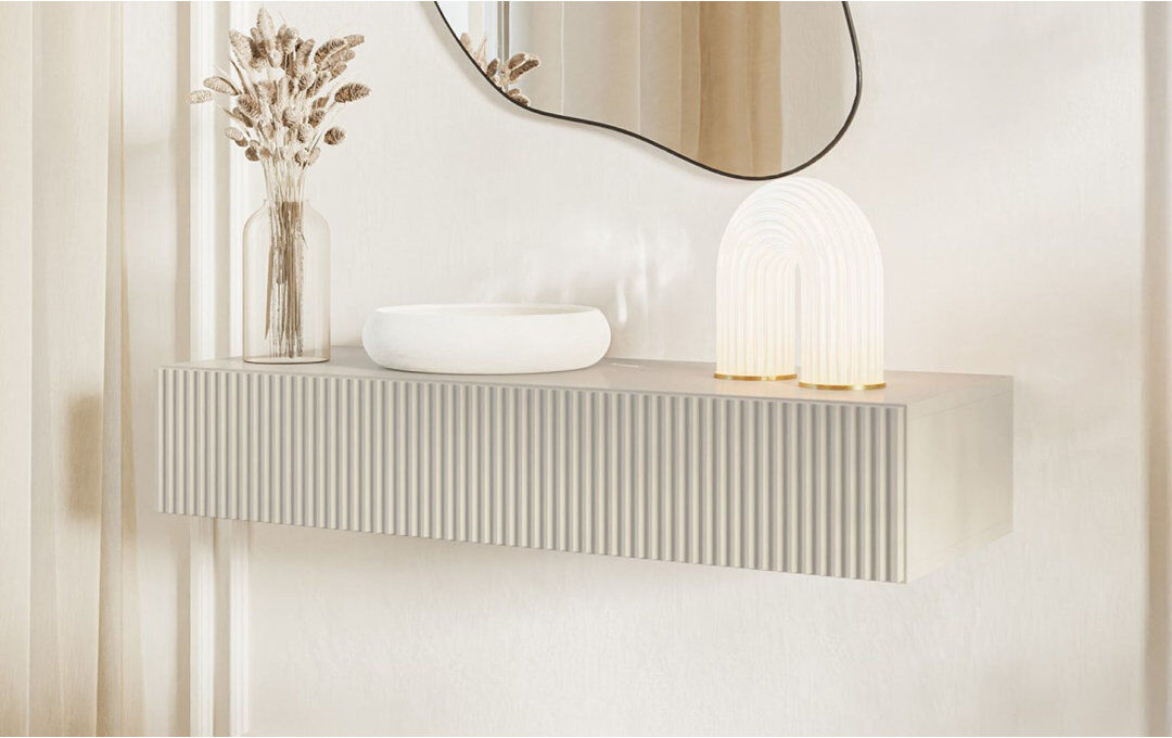 Latitude Run Veldio 90 cm W Console Table Beige