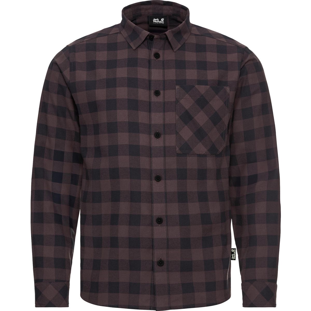 Jack Wolfskin Lite Flannel Shirt M check sheer plum (T0600) S A65026_T0600_A06