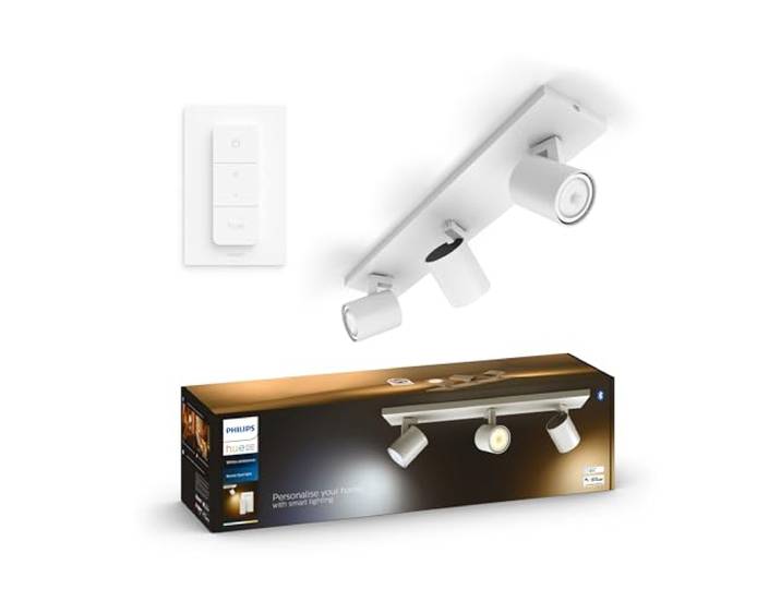 Philips Hue Runner 3er Spot, Innenbeleuchtung, Weiß White Ambiance, inkl. 3 GU10 LED-Lampen, dimmbar, App-steuerbar, kompatibel mit Amazon Alexa (Echo; Echo Dot), Smart Home