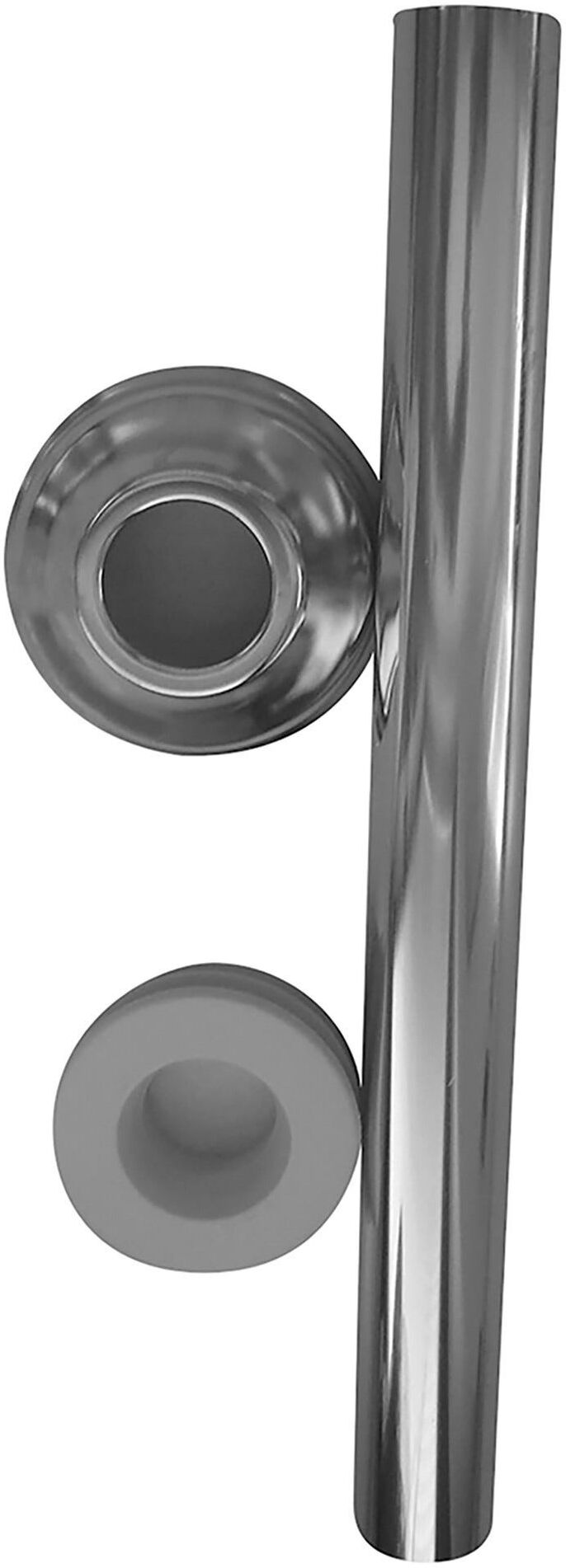Faid CANOTTO WC Ø 30 mm LUNGHEZZA 30 cm CROMO CON MORSETTO E ROSONE