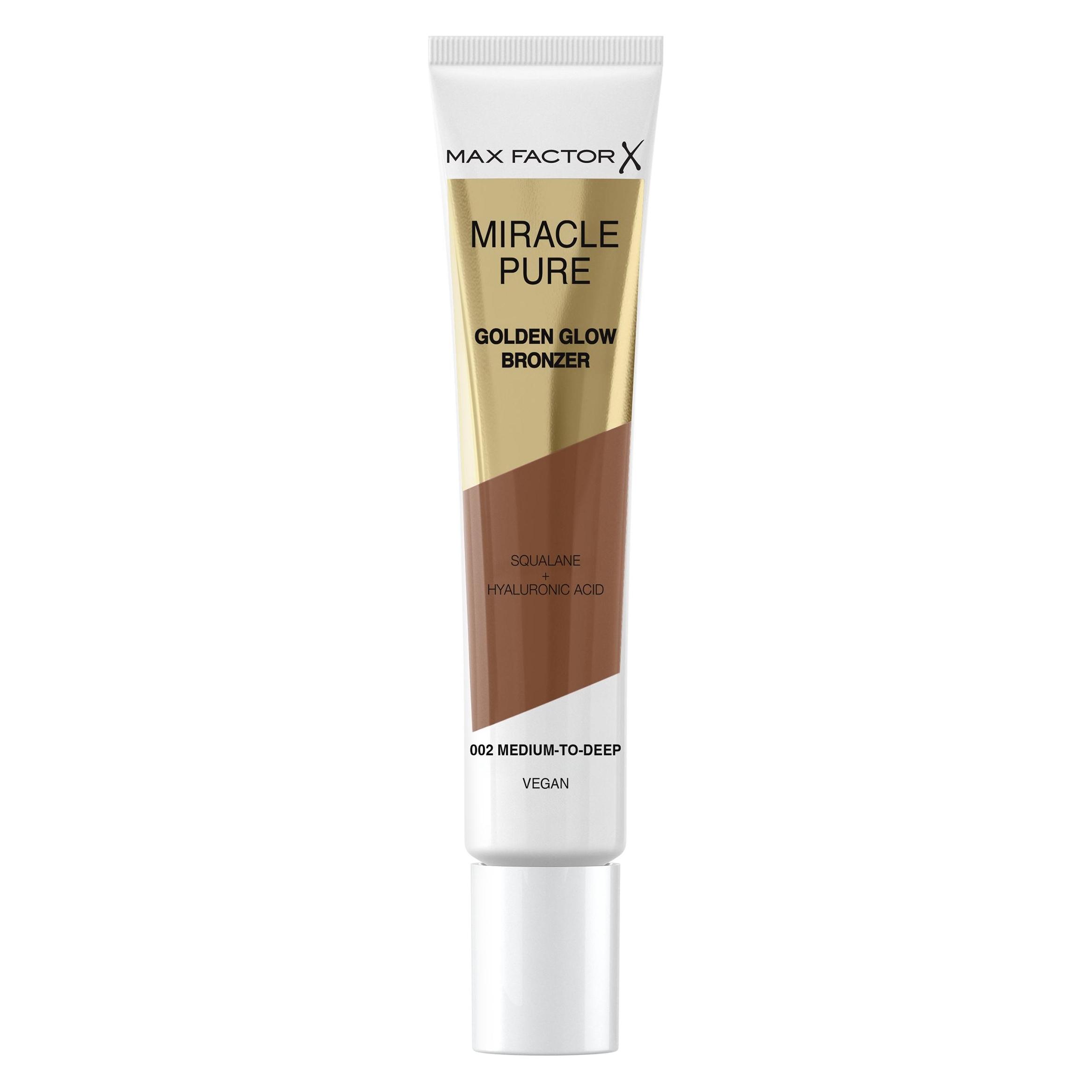 Max Factor Miracle Pure Golden Glow Bronzer - Bronzer 15 ml 002 Medium-To-Deep (002 Medium-To-Deep, Bronzer, Highlighter, 15 ml) (10522174002)
