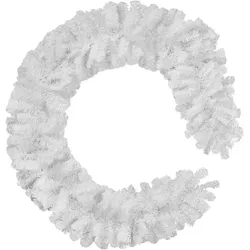 tectake Weihnachtsgirlande naturgetreu 2,7m  Weiß